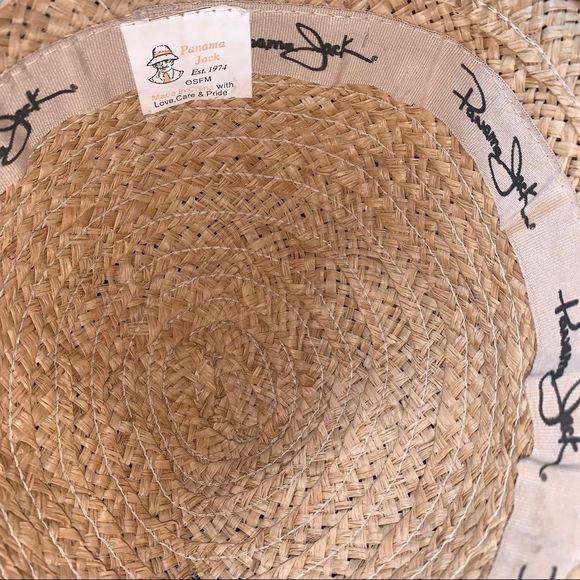 🌸 Original Panama Jack Tropical Band Straw Hat 🌸 - Picture 4 of 5